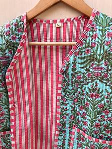 Veste matelassée pour femme style hippie, veste Kantha à motifs imprimés, manteau d'hiver, veste style bohème, veste en coton faite à la main, cadeau pour elle - Product Image 6