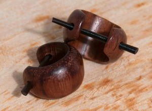 17.5 cm Wooden Small Hoop <b>Earrings</b> Brown Handmade Gothic <b>Earrings</b> Tribal Wooden Hoop <b>Earrings</b> <b>for</b> Women and <b>Men</b> - Product Image 3