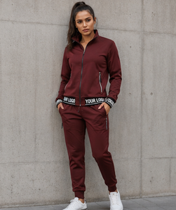 Modern Premium Tracksuit Set Custom Logo Rib Full <b>Zip</b> <b>Jacket</b> and Jogger Pants Athleisure Sportswear for Men and Women - Product Image 4