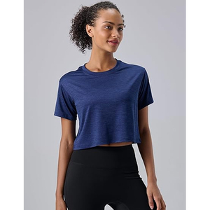 T-shirt court d'été pour femme, coupe classique, couleur personnalisée, taille sur mesure, broderie de logo, coton et polyester, manches courtes - Product Image 4