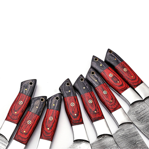 Juego de Cuchillos de Chef de Acero de Damasco Tradicional, Colección de Cuchillos de Cocina Hechos a Mano para un Rendimiento Confiable en la Cocina - Product Image 3