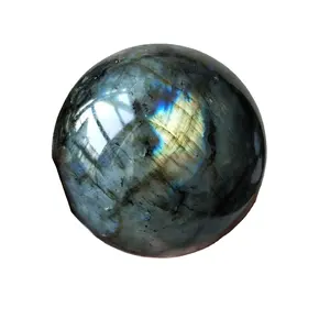 Labradorite Sphere Batu Permata Sphere Batu Semi Mulia Batu Berkilau dengan Bola Kerajinan Kristal Bola Labradorite AlfazalAgate