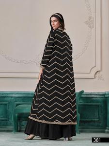 Chinon Designer Free Size Stitched Modern Crop for Wedding Party Diwali - Product Image 5