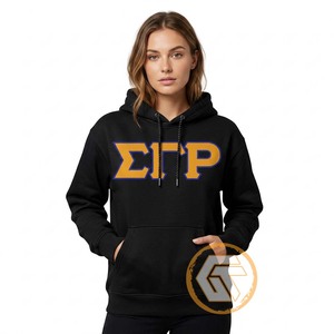 Sweat à capuche personnalisé Sigma Gamma Rho, broderie sur le devant, sororité, coton molletonné écologique de haute qualité, vêtements grecs pour femmes - Product Image 1