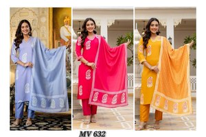 Salwar Kameez de Algodón Azul Claro para Mujer con Dupatta Bordada, Ropa Casual Tradicional - Product Image 6
