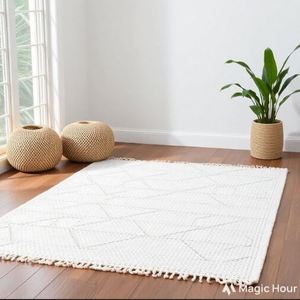 Tapis de sol moderne antidérapant, design écologique, tapis en jute fait main, prix de gros - Product Image 2