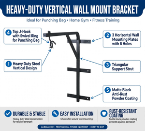 Soporte de Pared Vertical Resistente para Colgar Sacos de Boxeo, Soporte para Sacos de Boxeo para Entrenamiento de Boxeo en Casa o Gimnasio - Product Image 4