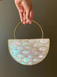 Sac à main de style moderne de haute qualité avec incrustation MOP et décoration en perles métalliques, deux modèles pour femmes - Housse de sac fourre-tout décontractée à prix économique - Product Image 2