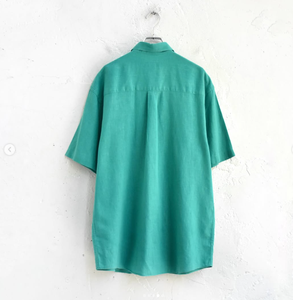 ผ้าไหมสีเขียวแบบส่าหรี/ชารี ทันสมัย ซึมซับเหงื่อ แห้งเร็ว ใส่ได้ทั้งชายและหญิง ทรงหลวม สบายๆ สำหรับฤดูร้อน สไตล์อินเดีย ปากีสถาน ความยาวปกติ - Product Image 2