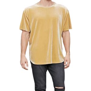 Breathable Pure <b>White</b> Velvet T Shirt Men Velour Short Sleeve <b>Tee</b> Premium Soft Touch Crew Neck Winter Base Layer Velour T-Shirts - Product Image 4