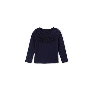 Camiseta Casual Coreana OZKIZ para Niños de 2 a 6 Años, Primavera/Otoño, sin Cuello, con Volantes, Venta al por Mayor, Moda Infantil - Product Image 1