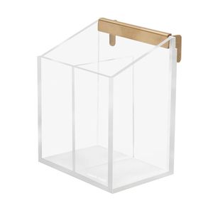 Luxury acrylic accessory acrylic document holder transparent home organiser contemporary acrylic holder sleek paper rack - Product Image 5
