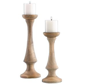 Portavelas de mesa Material de decoración del hogar Mango Madera Nuevo diseño Portavelas de alta calidad - Product Image 1