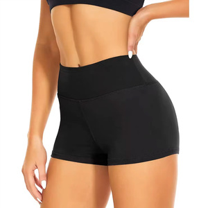 Wholesale High Waist <b>Booty</b> Shorts in Four Way Stretch Fabric for Workout Shorts Custom Logo - Product Image 5