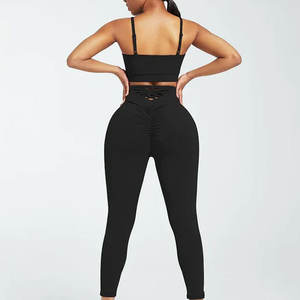 Ensemble de yoga 3 pièces de qualité supérieure, tendance streetwear, look branché, matière de marque, logo personnalisé imprimé - Product Image 4