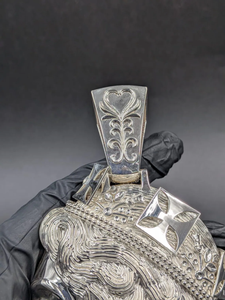 Colgante de Lujo Hip Hop con Cabeza de Reina y Corona, Chapado en Rodio Plateado, con Moissanita 925 y Piedras Incrustadas - Product Image 2