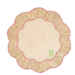 Salvamanteles Redondo de Algodón Tejido a Mano Ecológico, de Paja Natural, para Decoración del Hogar, Cesta Decorativa para Colgar en la Pared - Product Image 1