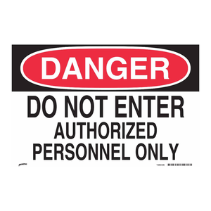 Panneau de signalisation de danger Brady « Ne pas entrer » 10x14 pouces en polycarbonate réfléchissant pour zones restreintes - Product Image 2