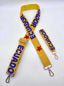 Ecuador Beaded Party Purse Strap Adjustable Crossbody Stadium Clear Bag Accessory Game Day <b>Camera</b> Strap - Product Image 1