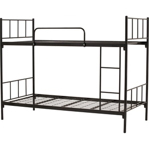 เตียงสองชั้นเหล็กสีดำสำหรับหอพัก อพาร์ทเมนต์ โรงแรม และโรงเรียน - Product Image 1