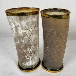Verre à bière unique en forme de corne viking, artisanat indien, idéal pour les cocktails de taille moyenne, en vente - Product Image 1