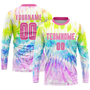 Ensemble de maillots de sport tie-dye personnalisés – T-shirt et short sublimés avec nom et numéro personnalisés – Uniforme d'équipe pour hommes, femmes et enfants - Product Image 1