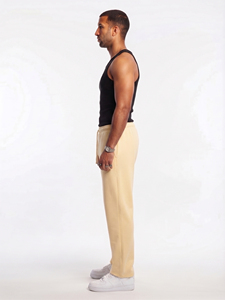 Pantalon de jogging décontracté pour homme, style streetwear, coupe ample, coton de haute qualité, taille élastique avec cordon, idéal pour la gym et le sport, écologique, style pyjama. - Product Image 4