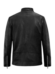 Chaqueta de cuero negra para motociclista Motorad - Product Image 2