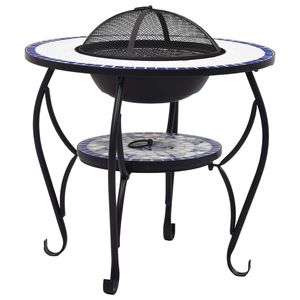 Azul y Blanco 26,8 \ "Cerámica Mosaico Fire Pit Table - Product Image 2