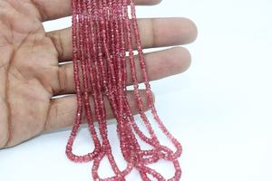 AAA Rare Natural Burma Red Spinel Faceted Rondelle Beads 3-3.5mm 16 Inches Spinel Cut Jewelry Making Beads - Product Image 2