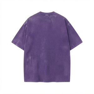 Men's Purple Oversized <b>T</b>-<b>Shirt</b> With <b>Dragon</b> Tree Print Short Sleeve O-Neck Casual Cotton Jersey Breathable Front Logo Design - Product Image 2
