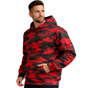 Sudadera con Capucha para Hombre, de Alta Calidad, 96% Poliéster, 4% Elastano, Tejido de Punto, Secado Rápido, Elástica, con Estampado de Camuflaje, Corte Regular, con Cordón Ajustable - Product Image 3