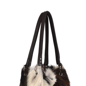 Bolso Bandolera de Cuero Genuino con Pelo para Mujer, Estilo Vintage, con Dos Correas - Bolso de Diseño Portátil y Moderno, Suministro OEM - Product Image 5