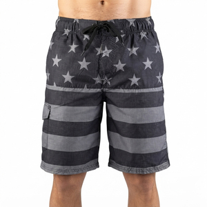 Traje de Baño Personalizado para Hombre, con Doble Hebilla y Estampado Triangular, de Secado Rápido, 100% Poliéster, Cintura Media, para Deportes Acuáticos - Product Image 4
