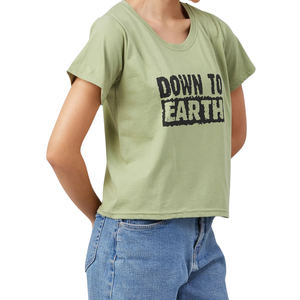 Camiseta de Algodón con Logotipo Personalizado para Mujer, Camiseta Corta Informal de Manga Corta con Estampado Gráfico y Eslogan, Venta al Por Mayor OEM - Product Image 2