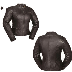 Veste en cuir de moto de qualité supérieure, logo personnalisé, coupe-vent et grandes tailles, prix attractif, vestes en cuir les plus vendues pour les motards de rue - Product Image 5