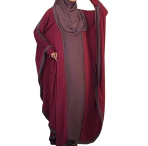 Abaya élégante pour femmes, style papillon, en viscose soyeuse brillante, color block, robe turque élégante, abayas islamiques musulmanes - Product Image 2