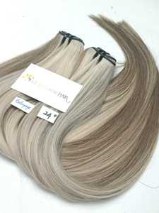 2024 chaud été Balayage couleur cambodgien vierge grade brut vietnamien extensions de cheveux humains et perruques trame droite naturelle - Product Image 3