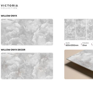 Azulejos de porcelana de diseño premium con superficie adhesiva, tamaño 600x1200, formato grande para pisos y paredes en proyectos residenciales. - Product Image 1