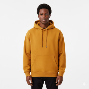 Sweat à capuche pour homme en molleton 100% coton, capuche réglable, respirant, séchage rapide, style streetwear, idéal pour le froid - Product Image 1