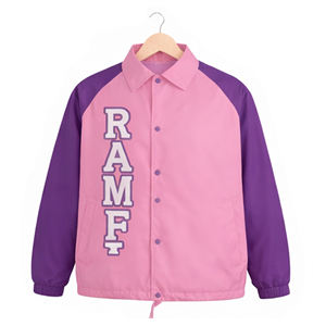 แจ็คเก็ตโค้ชผู้ชายแบบสบายๆ ผ้าโพลีเอสเตอร์สั่งทำขายส่ง พร้อมกระเป๋าเสื้อ - Product Image 1