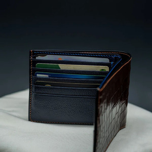 Cartera de cuero genuino para hombre, delgada, con protección RFID, venta al por mayor, proveedor OEM, alta calidad, exportación, a la venta a un precio muy razonable. - Product Image 1