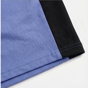 Ensemble sportif 2 pièces pour femmes, t-shirt à manches courtes et short au-dessus du genou, couleur unie, respirant, en polyester tricoté, bleu - Product Image 4