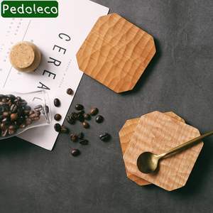 Posavasos de madera de roble con resina epoxi, diseño de nogal blanco, bonitos posavasos para café, batidos y té, bases de madera para bebidas - Product Image 2