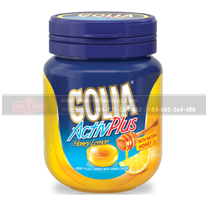 Golia Activ Plus Miel Limón Refrescante Caramelo Duro con Miel Natural-tarro y bloque de embalaje - Product Image 1