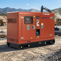 Generadores Diésel Industriales Silenciosos Trifásicos de 12kW, 15kW, 20kW, 25kW, 30kW, 40kW, 50kW, 60kW, Grupo Electrógeno de Reserva