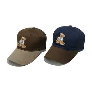 <b>Black</b> Unisex <b>Baseball</b> <b>Cap</b> With Embroidered Bear Character Casual Adjustable Hat For Adults Four Seasons Wear - Product Image 3