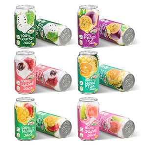 Nước ép trái cây đa dạng Nawon đóng lon 300ML vị xoài, vải, sầu riêng, dứa, chanh dây, cam 100% nước ép nguyên chất đạt chuẩn GMP chất lượng cao - Product Image 2