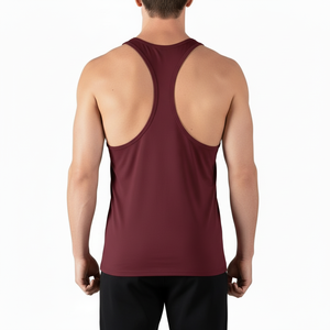 Solid Color Cotton <b>Singlet</b> Racer Back Comfortable Workout <b>Running</b> Tank Top Outdoor Sports Training Fitness Wear Clothes for Men - Product Image 2