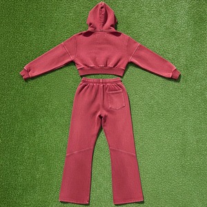 Conjunto Deportivo Casual con Capucha de Forro Polar de Alta Calidad para Mujer, Diseño Personalizado con Impresión de Logotipo, Nuevo y Moderno - Product Image 3